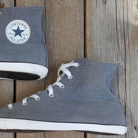 CONVERSE CTAS Light HI Metal Grey Shoes PRE-OWNED - Picture 4 of 8